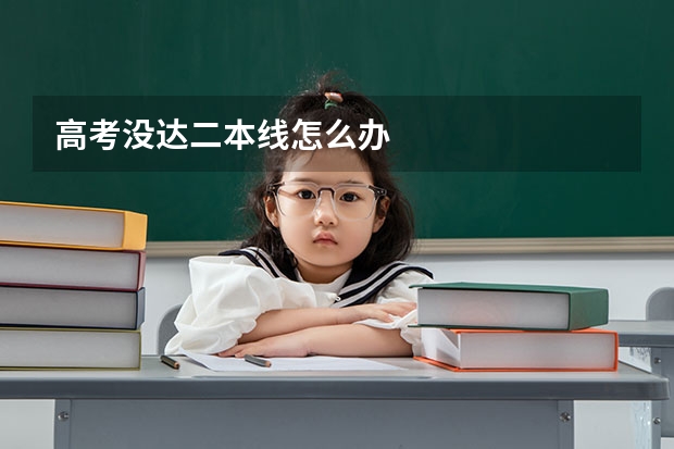 高考没达二本线怎么办