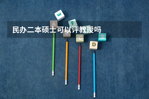 民办二本硕士可以评教授吗