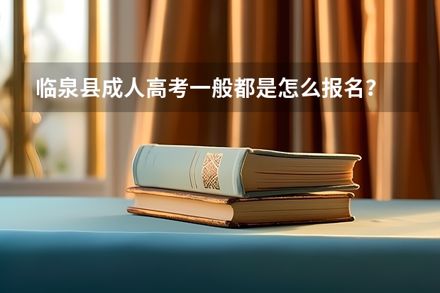 临泉县成人高考一般都是怎么报名？
