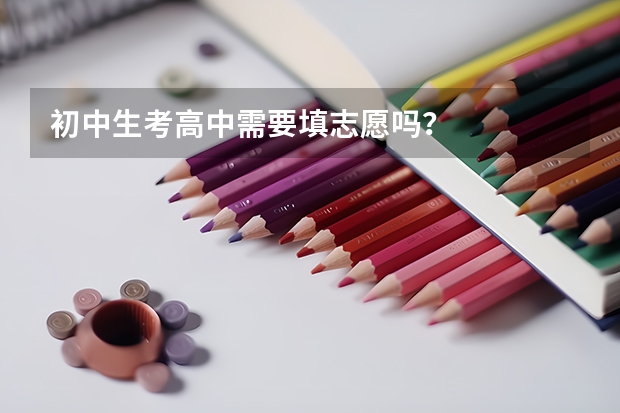 初中生考高中需要填志愿吗？