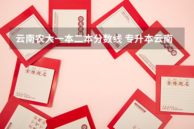 云南农大一本二本分数线 专升本云南农大的录取分数线