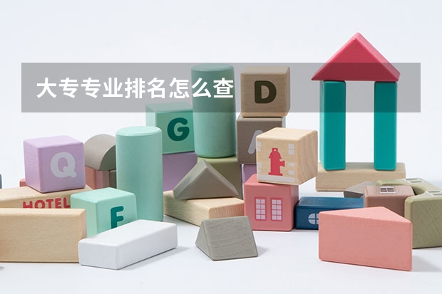 大专专业排名怎么查
