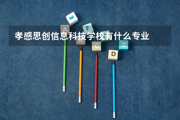 孝感思创信息科技学校有什么专业