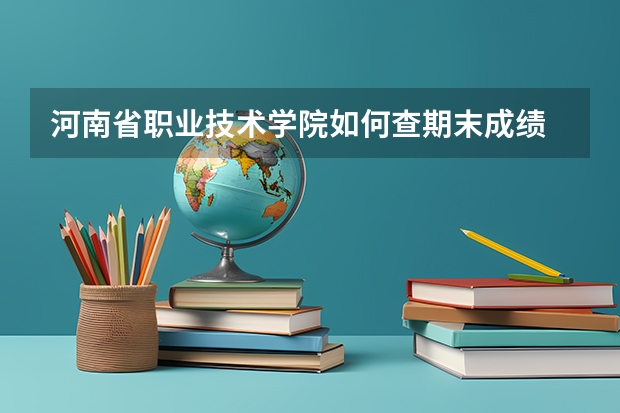 河南省职业技术学院如何查期末成绩