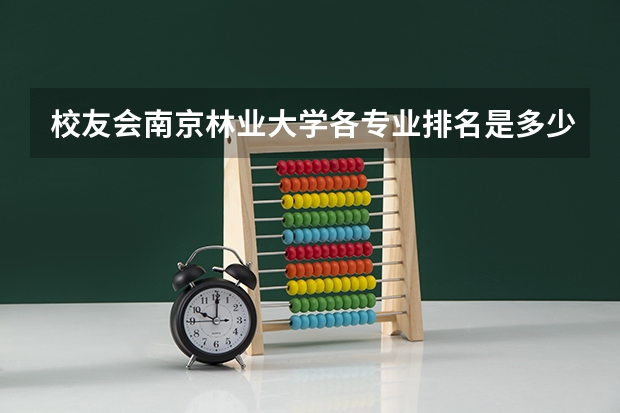 校友会南京林业大学各专业排名是多少