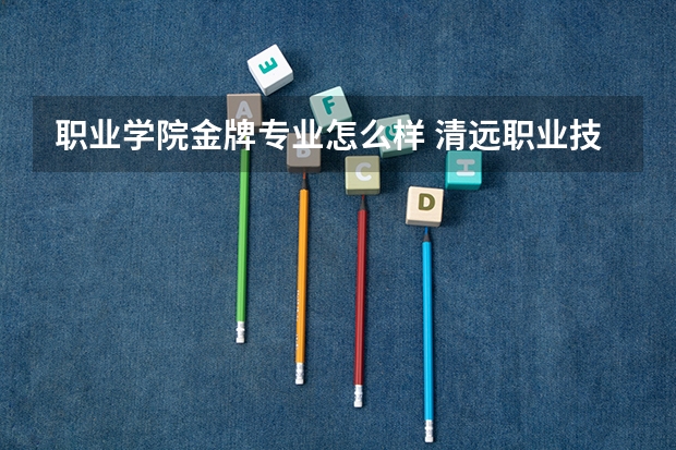 职业学院金牌专业怎么样 清远职业技术学院王牌专业