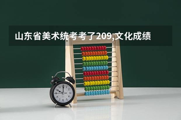 山东省美术统考考了209,文化成绩不错,文化分要多少能报好点的学校