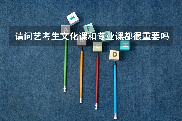 请问艺考生文化课和专业课都很重要吗