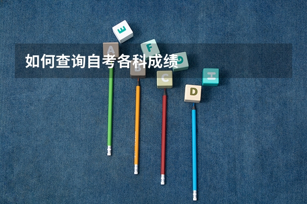 如何查询自考各科成绩