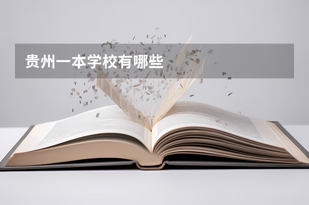贵州一本学校有哪些