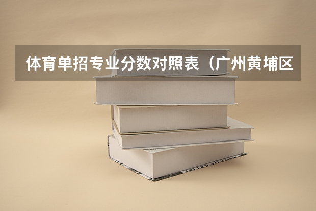 体育单招专业分数对照表（广州黄埔区开元学校录取分数线）