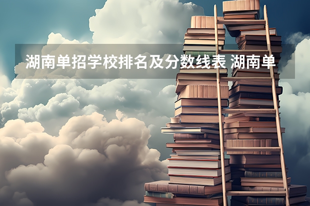 湖南单招学校排名及分数线表 湖南单招分数线