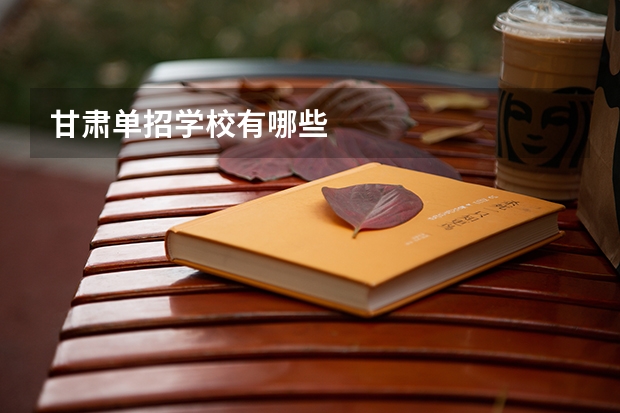 甘肃单招学校有哪些