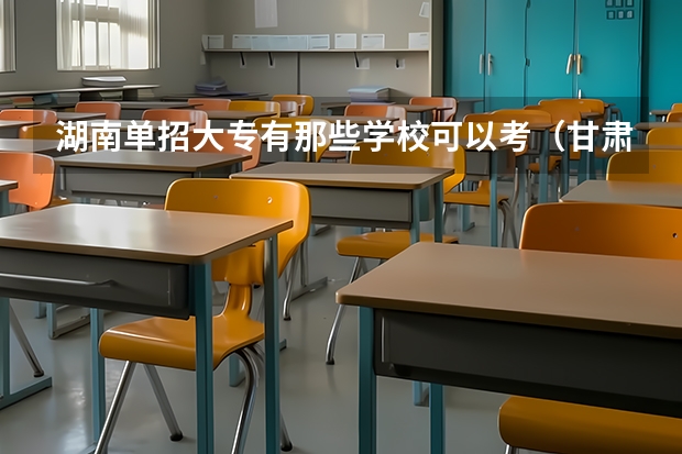 湖南单招大专有那些学校可以考（甘肃单招学校排名及会考分数线）