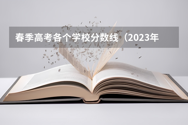 春季高考各个学校分数线（2023年春季高考专科分数线）