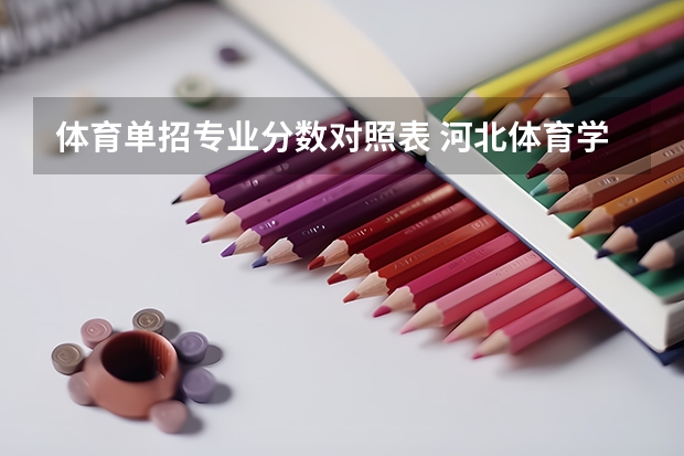 体育单招专业分数对照表 河北体育学院单招分数