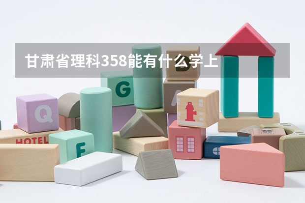 甘肃省理科358能有什么学上