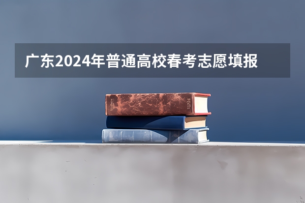 广东2024年普通高校春考志愿填报投档办法