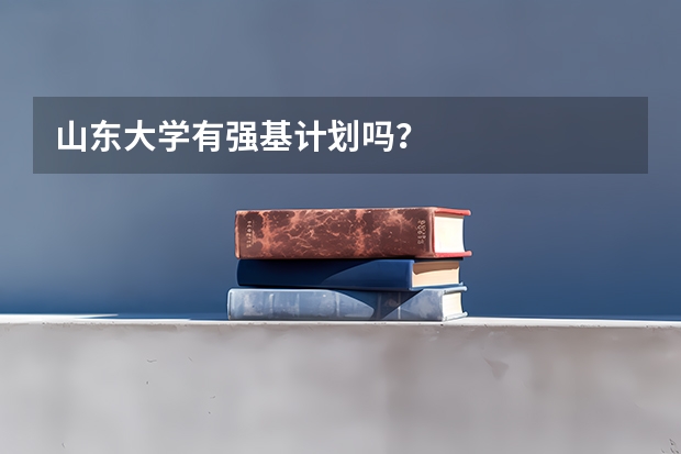 山东大学有强基计划吗？