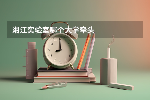 湘江实验室哪个大学牵头