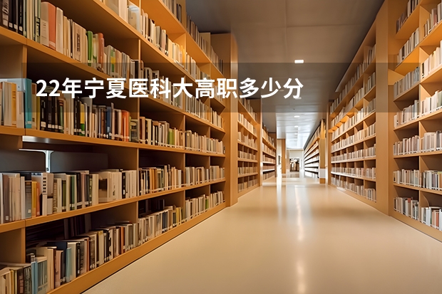22年宁夏医科大高职多少分